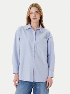 Guess Jeans Koszula W4YH22 WGCF1 Niebieski Relaxed Fit. Niebieskie koszule Guess Jeans, xl, z aplikacjami, z bawełny, bez kołnierzyka, bez ramiączek. Za 199,99 zł.