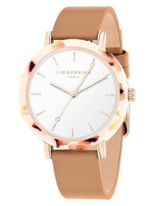 Liebeskind Zegarek kwarcowy w kolorze różowozłoto-jasnobrązowo-białym rozmiar: onesize. Brązowe, analogowe zegarki Liebeskind. Za 347,99 zł.