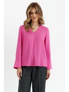 Stylove Bluzka w kolorze różowym rozmiar: M. Różowe bluzki Stylove, m, bez wzorów, z wiskozy, bez kołnierzyka, bez ramiączek. Za 158,10 zł.