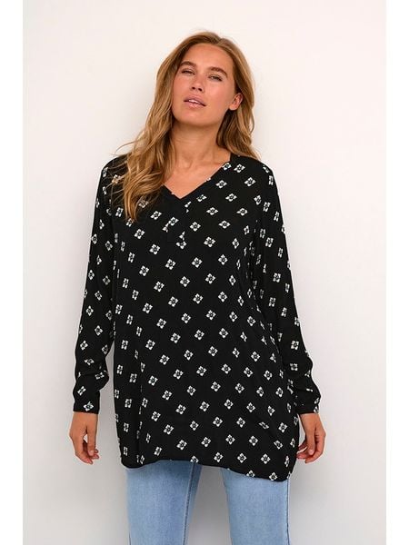 Kaffe Tunika w kolorze czarnym rozmiar: 34. Czarne tuniki Kaffe, na co dzień, s, bez wzorów, z wiskozy, klasyczne, bez kołnierzyka, bez ramiączek. Za 163,45 zł.