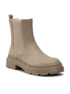 Jenny Fairy Sztyblety WYL3191-1 Beżowy. Brązowe botki Jenny Fairy, bez wzorów, ze skóry, bez obcasa, na płaskiej podeszwie, bez zapięcia. Za 101,98 zł.