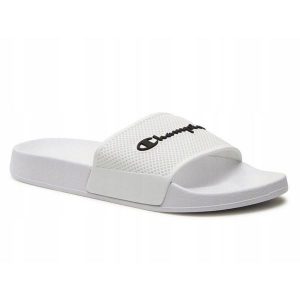 Klapki damskie Champion Daytona na basen. Białe klapki Champion, bez wzorów, bez obcasa. Za 89,00 zł.