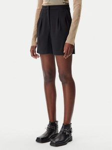 Patrizia Pepe Szorty materiałowe 8P0697/A545-K103 Czarny Regular Fit. Czarne szorty Patrizia Pepe, bez wzorów, z materiału. Za 459,99 zł.