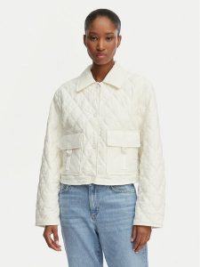 Guess Kurtka przejściowa W6GL38 W2342 Biały Regular Fit. Białe kurtki Guess, m, z aplikacjami, z syntetyku, bez kaptura. Za 515,99 zł.