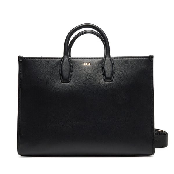 Torebka BOSS. Czarne torebki klasyczne Boss, bez wzorów, bez dodatków. Za 549,99 zł.