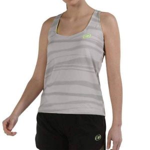 Bullpadel Jifia W Tank Top. Szare topy BULLPADEL, bez wzorów, sportowe, bez kołnierzyka, bez ramiączek. Za 193,70 zł.