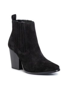 Roberto Santi Botki CH-127267 Czarny. Czarne botki Roberto Santi, bez wzorów, ze skóry, bez obcasa, na słupku, bez zapięcia. Za 147,99 zł.