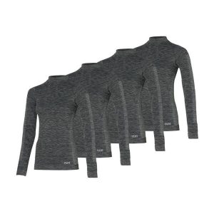 Damska koszulka termiczna 4 szt. Czarne koszule nocne HEAT KEEPER, bez wzorów, z bawełny, bez ramiączek. W wyprzedaży za 281,95 zł.