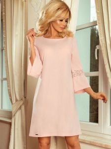 Sukienka Model Margaret 190-1 Pastel Pink - Numoco. Różowe sukienki NUMOCO, l, bez wzorów, z elastanu, wizytowe, bez kołnierzyka, plus size, bez ramiączek, rozkloszowane. Za 209,40 zł.