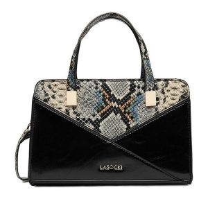 Torebka Lasocki. Czarne torebki klasyczne Lasocki, bez wzorów, bez dodatków. Za 159,99 zł.