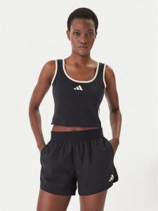 Adidas Top Stadium JY6963 Czarny Slim Fit. Czarne topy ADIDAS, s, bez wzorów, z bawełny, bez kołnierzyka, bez ramiączek. Za 129,99 zł.