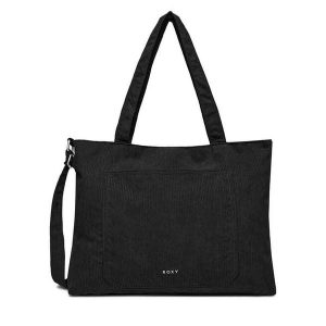 Torebka Roxy. Czarne shopper bag Roxy, bez wzorów, bez dodatków. Za 139,99 zł.
