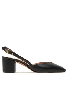 Tommy Hilfiger Sandały Pump Slingback Smooth Leather FW0FW08621 Czarny. Czarne sandały TOMMY HILFIGER, bez wzorów, ze skóry, bez obcasa, na słupku, bez zapięcia. Za 469,99 zł.