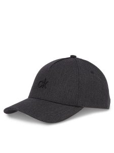 Calvin Klein Czapka z daszkiem Raised Embroidery K60K613118 Czarny. Czarne czapki Calvin Klein, bez wzorów, ze lnu. Za 129,99 zł.