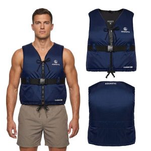 Kamizelka AQUASTIC asekuracyjna Classic 50N. Kamizelki AQUASTIC, xl, bez wzorów, bez kołnierzyka, bez ramiączek, bez kaptura. Za 129,99 zł.