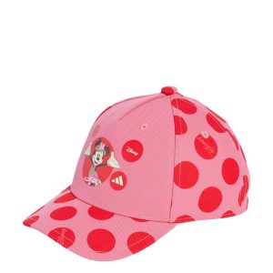 Czapka Adidas Disney Minnie Mouse. Czerwone czapki ADIDAS, bez wzorów, z materiału. W wyprzedaży za 49,47 zł.