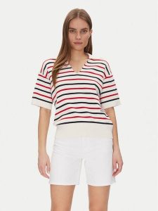 Tommy Hilfiger Sweter Mini Stp Co Open Polo Ss Swt WW0WW45400 Kolorowy Regular Fit. Swetry klasyczne TOMMY HILFIGER, l, z bawełny, bez kołnierzyka. Za 309,99 zł.