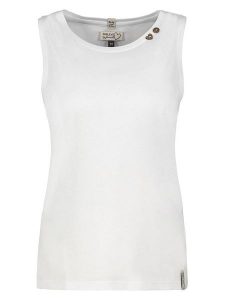 Sublevel Top w kolorze białym rozmiar: M. Białe topy Sublevel, m, bez wzorów, z bawełny, bez kołnierzyka, bez ramiączek. Za 32,90 zł.