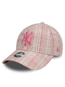 New Era Czapka z daszkiem New York Yankees Tweed 9Forty 60595382 Różowy. Czerwone czapki New Era, bez wzorów, z materiału. Za 99,99 zł.