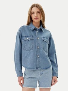Pieces Kurtka jeansowa Tamra 17157410 Niebieski Regular Fit. Niebieskie kurtki Pieces, xl, bez wzorów, z bawełny, bez kaptura. W wyprzedaży za 139,99 zł.