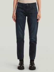 G-Star Dżinsy - Boyfriend fit - w kolorze granatowym rozmiar: W29/L32. Niebieskie jeansy G-Star, z aplikacjami, ze skóry. Za 345,36 zł.