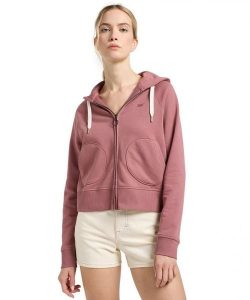 DAMSKA BLUZA LEE ZIP THROUGH HOODIE HENNA 112363840. Bluzy Lee, xl, bez wzorów, z kapturem. Za 179,99 zł.