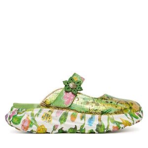 Klapki Laura Vita. Zielone klapki LAURA VITA, bez wzorów, bez obcasa. Za 389,99 zł.