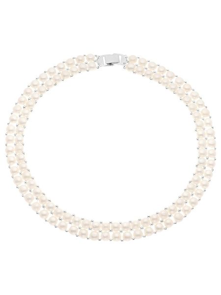 Pearline Naszyjnik z perłami w kolorze białym - dł. 40 cm rozmiar: onesize. Białe naszyjniki Pearline, z perłą, srebrne. Za 434,99 zł.