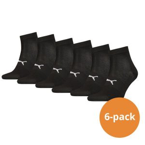 Skarpety Puma Sport Quarter Light, 6 pary czarnym. Czarne skarpetki Puma, bez wzorów, z elastanu. Za 162,99 zł.