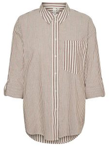 Vero Moda Koszula w kolorze biało-beżowym rozmiar: XS. Białe bluzki Vero Moda, xs, bez wzorów, z bawełny, bez kołnierzyka, bez ramiączek. Za 125,45 zł.