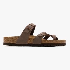 Japonki damskie Birkenstock Mayari BF (71061). Brązowe klapki Birkenstock, bez wzorów, bez obcasa. Za 399,99 zł.