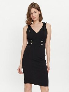 Rinascimento Sukienka koktajlowa CFC0019370002 Czarny Slim Fit. Czarne kombinezony Rinascimento, xl, bez wzorów, z syntetyku, wizytowe, bez kołnierzyka, bez ramiączek. Za 449,99 zł.