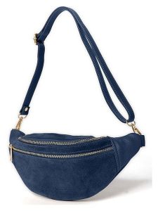 Anna Morellini Skórzana saszetka "Carola" w kolorze granatowym - 32 x 16 x 9,5 cm rozmiar: onesize. Niebieskie nerki i saszetki Anna Morellini, bez wzorów, z materiału. Za 314,01 zł.