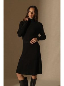 Perfect Cashmere Kaszmirowa spódnica "Shaw" w kolorze czarnym rozmiar: XL. Czarne spódnice Perfect Cashmere, na co dzień, xl, bez wzorów, z kaszmiru, midi. Za 363,95 zł.