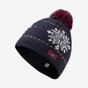 Czapka narciarska dla dorosłych Wedze Jacquard. Białe czapki WED'ZE, bez wzorów, z elastanu, sportowe. Za 49,99 zł.