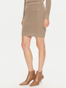 Guess Spódnica ołówkowa Zylee W4BD64 Z2WX0 Beżowy Slim Fit. Brązowe spódnice Guess, xs, z aplikacjami, z syntetyku. Za 179,99 zł.