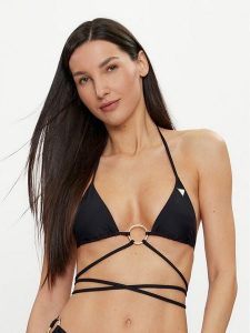 Guess Góra od bikini E4GJ45 MC04R Czarny. Czarne bikini Guess, z aplikacjami, z syntetyku. Za 139,99 zł.
