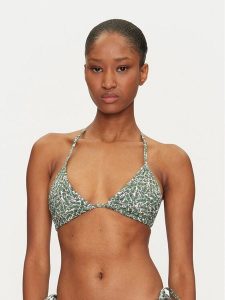 Lacoste Góra od bikini MF9588 Zielony. Zielone bikini Lacoste, bez wzorów, z syntetyku. Za 159,99 zł.
