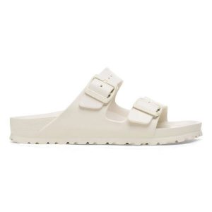 Klapki Birkenstock Arizona Eva 1027384 białe. Białe klapki bez wzorów, z materiału, bez obcasa. Za 360,01 zł.