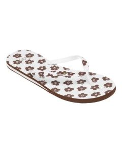 Japonki damskie ROXY Portofino III. Brązowe klapki Roxy, bez wzorów, z gumy, bez obcasa. Za 94,99 zł.