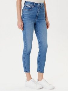 Calvin Klein Jeans Jeansy LV047B769G Niebieski Skinny Fit. Niebieskie jeansy Calvin Klein Jeans, bez wzorów, z bawełny. Za 289,99 zł.