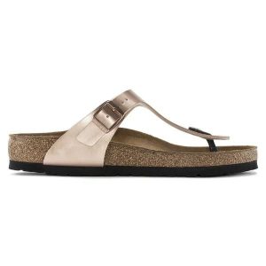 Birkenstock Gizeh BF Japonki damskie. Brązowe klapki Birkenstock, bez wzorów, ze skóry, bez obcasa. Za 339,99 zł.