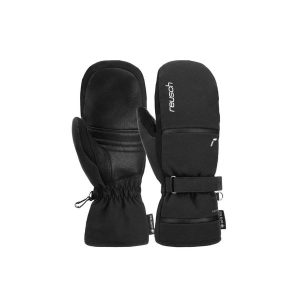 Rękawice damskie REUSCH Alessia GORE-TEX Mitten jednopalczaste. Czarne rękawiczki REUSCH, bez wzorów, z gore-texu. W wyprzedaży za 199,95 zł.