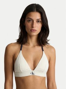Calvin Klein Swimwear Góra od bikini LV00Q61225 Écru. Bikini Calvin Klein Swimwear, bez wzorów, z syntetyku. Za 229,99 zł.