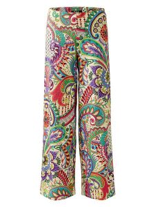 Miss Lagotte Spodnie ze wzorem rozmiar: 46. Spodnie z wysokim stanem Miss Lagotte, bez wzorów, z materiału, z podwyższonym stanem. Za 140,53 zł.