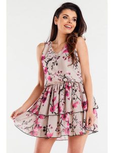 Awama Sukienka w kolorze różowym ze wzorem rozmiar: XL. Różowe sukienki Awama, xl, bez wzorów, bez kołnierzyka, bez ramiączek, mini. Za 149,31 zł.