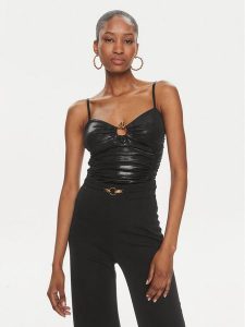 Just Cavalli Body 76PAM214 Czarny Skinny Fit. Czarne body i gorsety Just Cavalli, bez wzorów, z syntetyku. Za 819,99 zł.