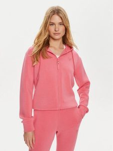 Guess Bluza V3RQ11 K7UW2 Różowy Regular Fit. Czerwone bluzy Guess, xxs, z aplikacjami, z wiskozy, bez kaptura. Za 229,99 zł.