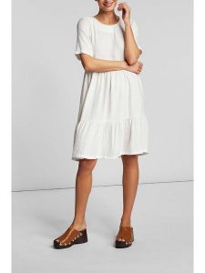 Rich & Royal Sukienka w kolorze białym rozmiar: 38. Białe sukienki Rich & Royal, bez wzorów, bez kołnierzyka, bez ramiączek, midi. Za 161,73 zł.