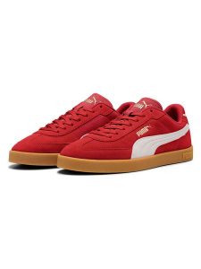 Puma Skórzane sneakersy "Club II Era" w kolorze czerwonym rozmiar: 44. Czerwone trampki Puma, bez wzorów, bez zapięcia. Za 144,24 zł.